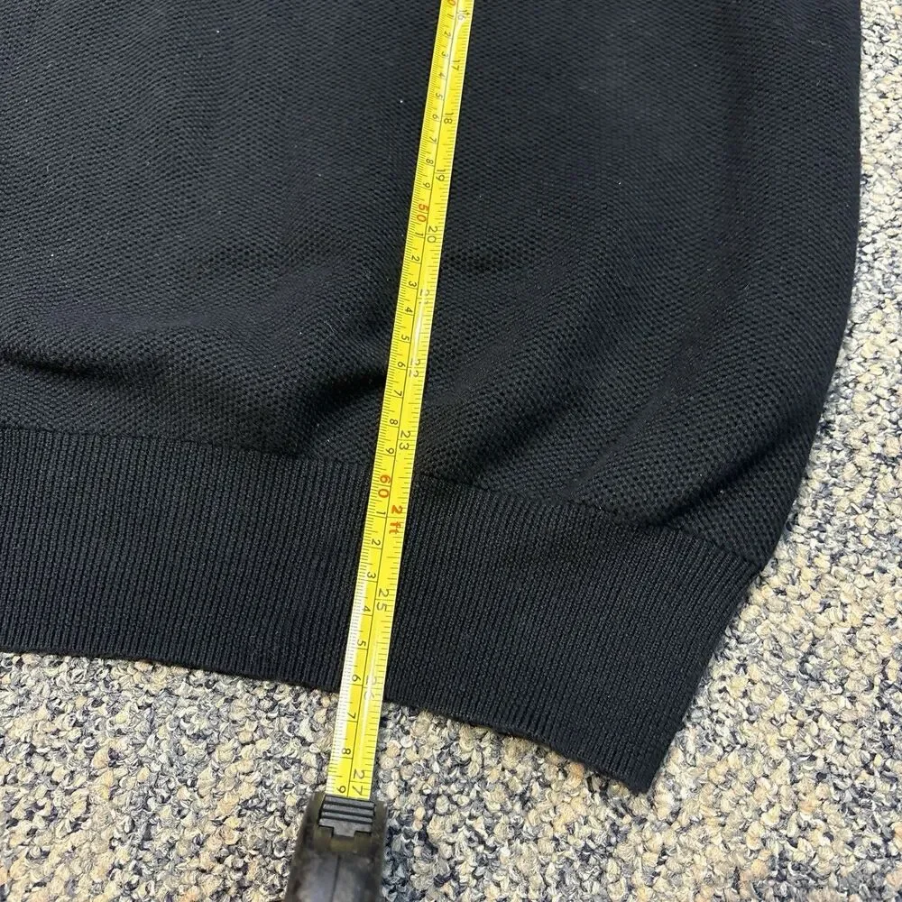 Polo Ralph Lauren Pima Cotton 1/4 Zip Men's L Pullover Sweater Black